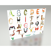 Sous-mains/set de table Abécédaire animalier de la Caraïbe